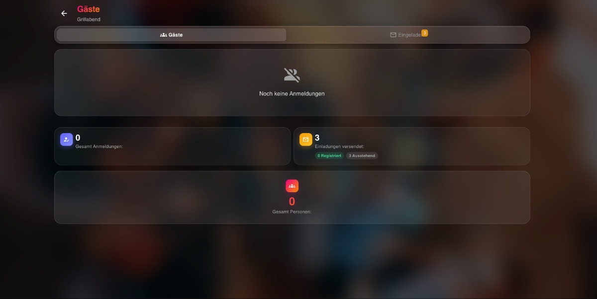 Deine Gästeliste – jederzeit unter Kontrolle.