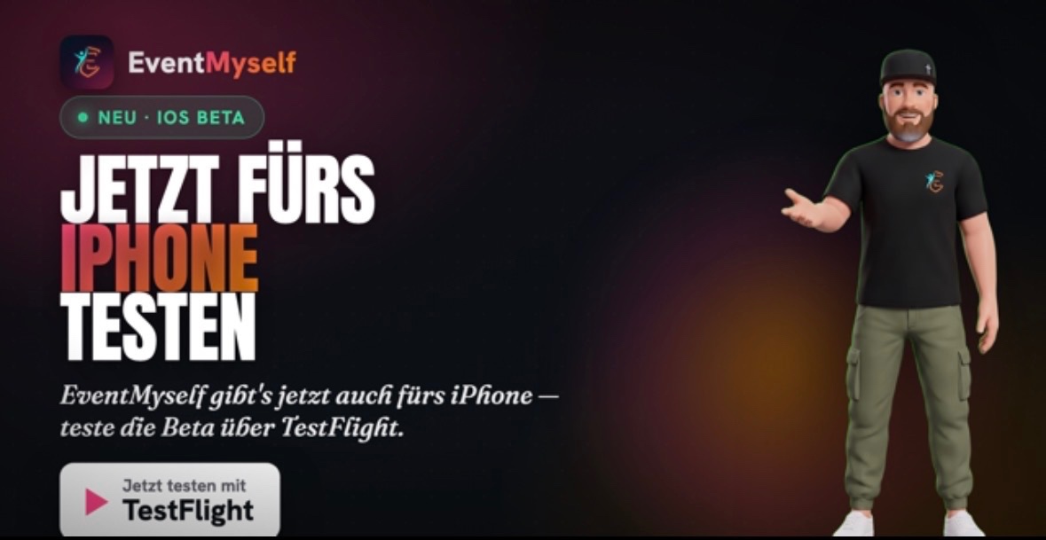 EVENTMYSELF jetzt TestFlight im AppStore testen