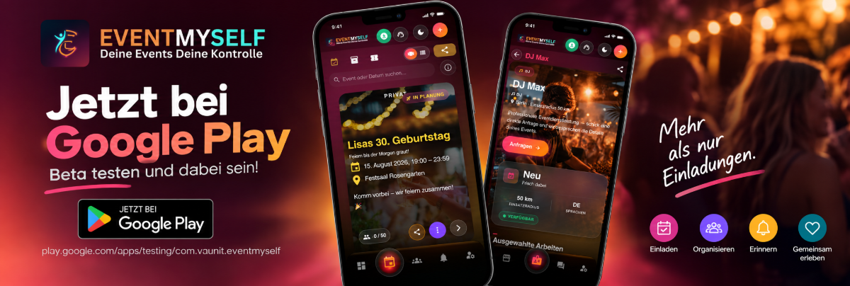 EVENTMYSELF jetzt auch für Android